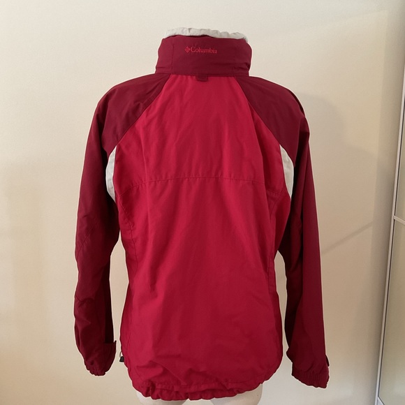 COLUMBIA Red Vertex Core Interchange Lightweight Jacket Shell Ladies Size M - Picture 5 of 16